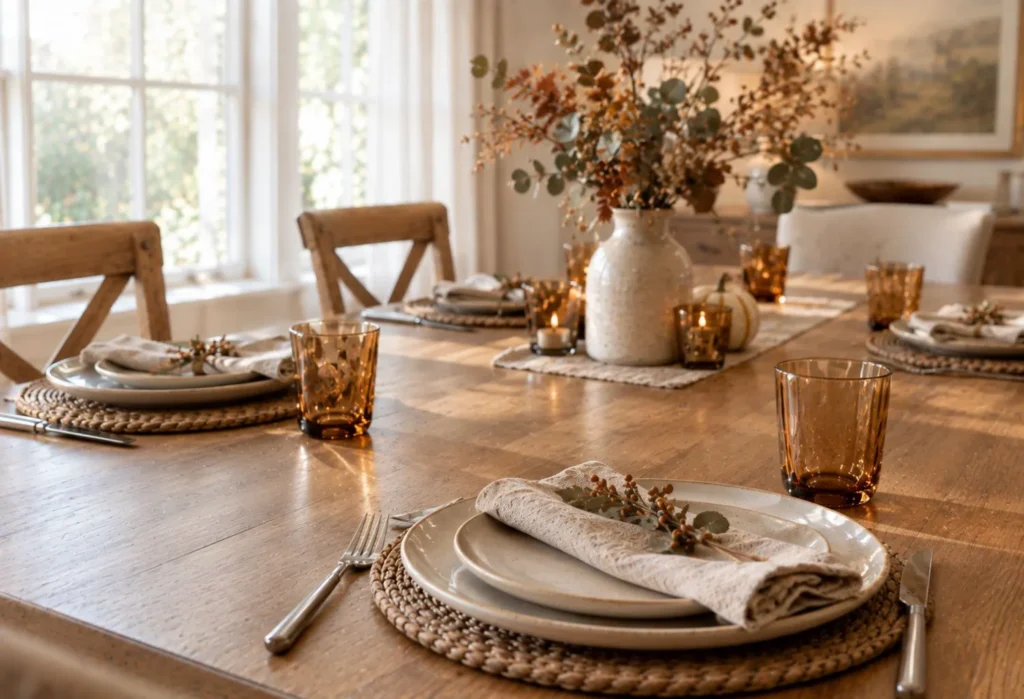 Mix Amber Glassware Into the Setting