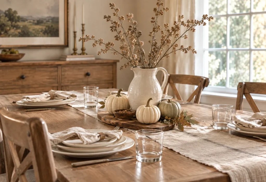 Mix Fall Decor With Everyday Tableware