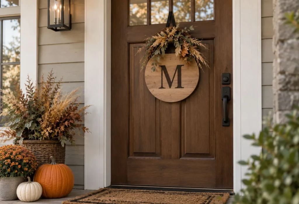 Monogrammed Fall Door Sign