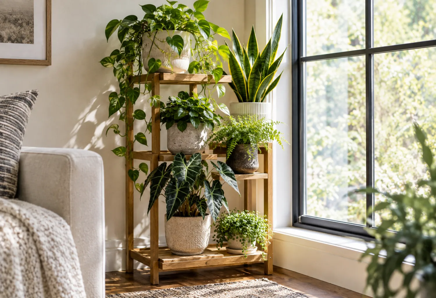 Multi-Tiered Plant Stand to Corral Greenery