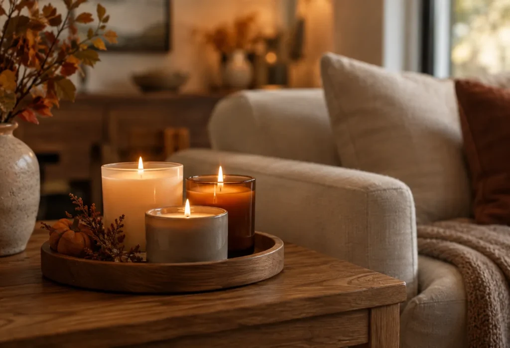 Muted Fall Candle Display