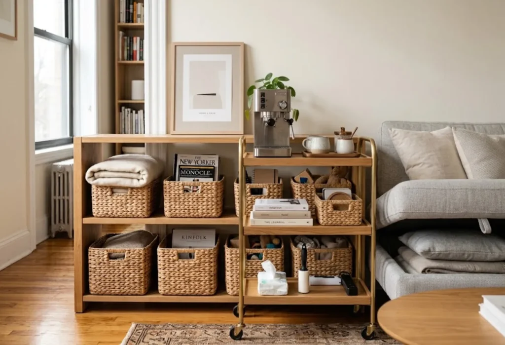 Narrow Bar Cart Station