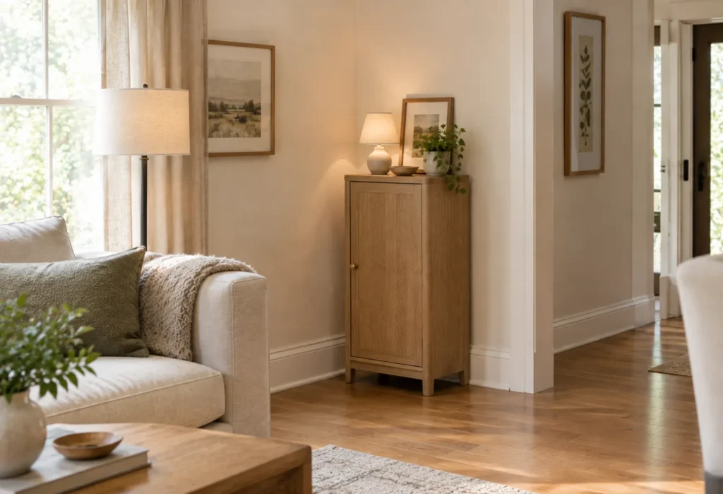 Narrow Corner Cabinet