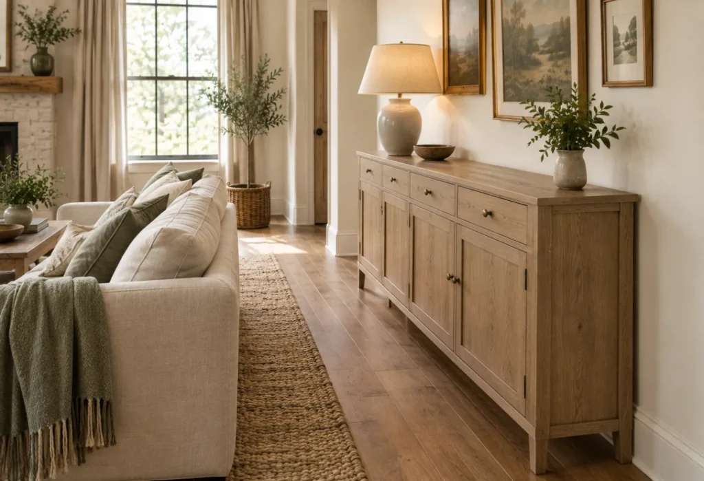 Narrow Farmhouse Sideboard