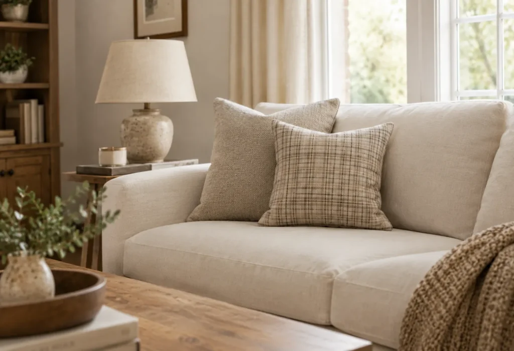 Neutral Plaid Accent