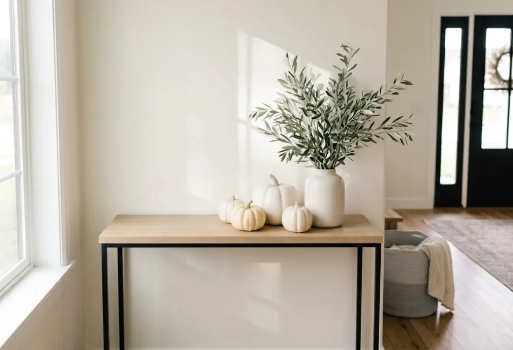 Olive Branches with Cream Pumpkins