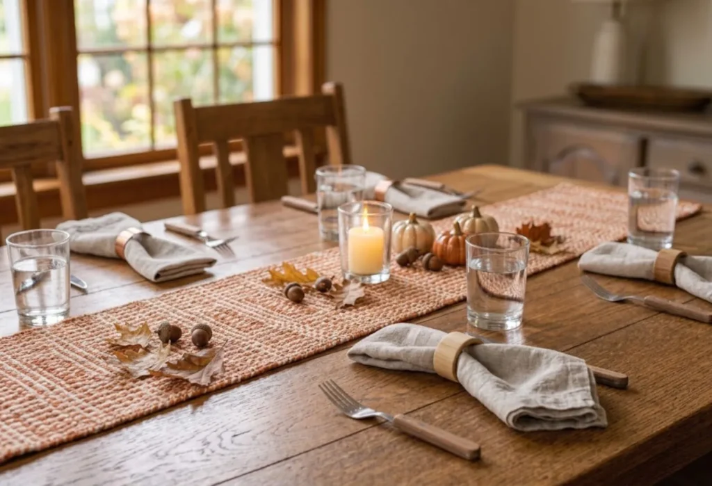 Orange and Cream Table Runner