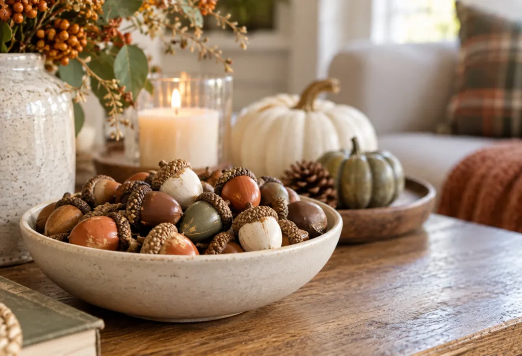Painted Acorn Bowl