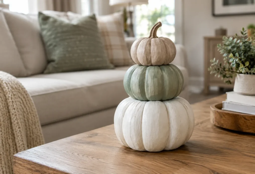 Painted Mini Pumpkin Stack