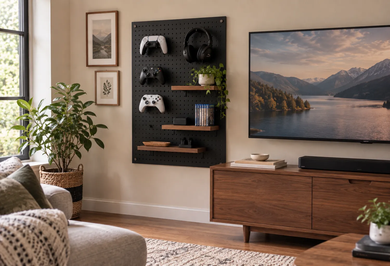 Pegboard Gaming Wall