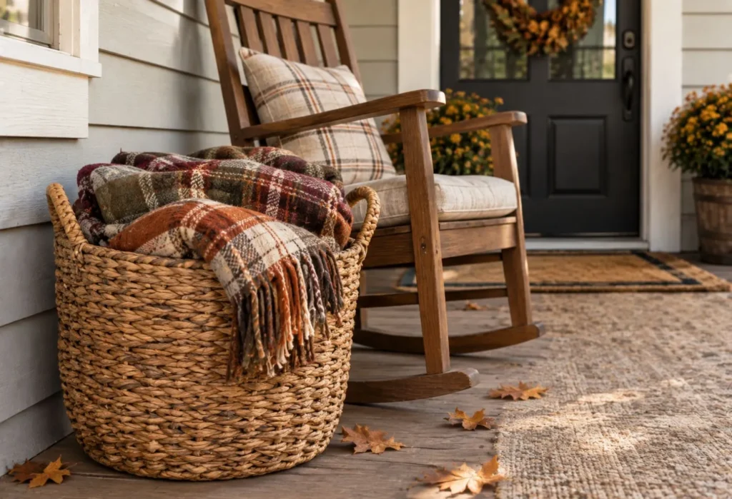 Plaid Blanket Basket