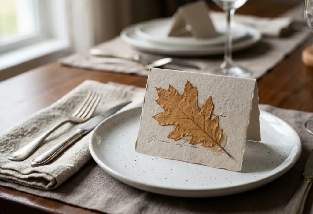 Pressed Leaf Table Cards