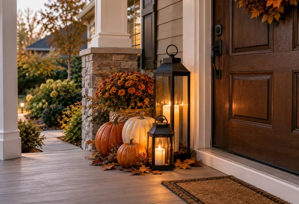 Pumpkin And Lantern Grouping