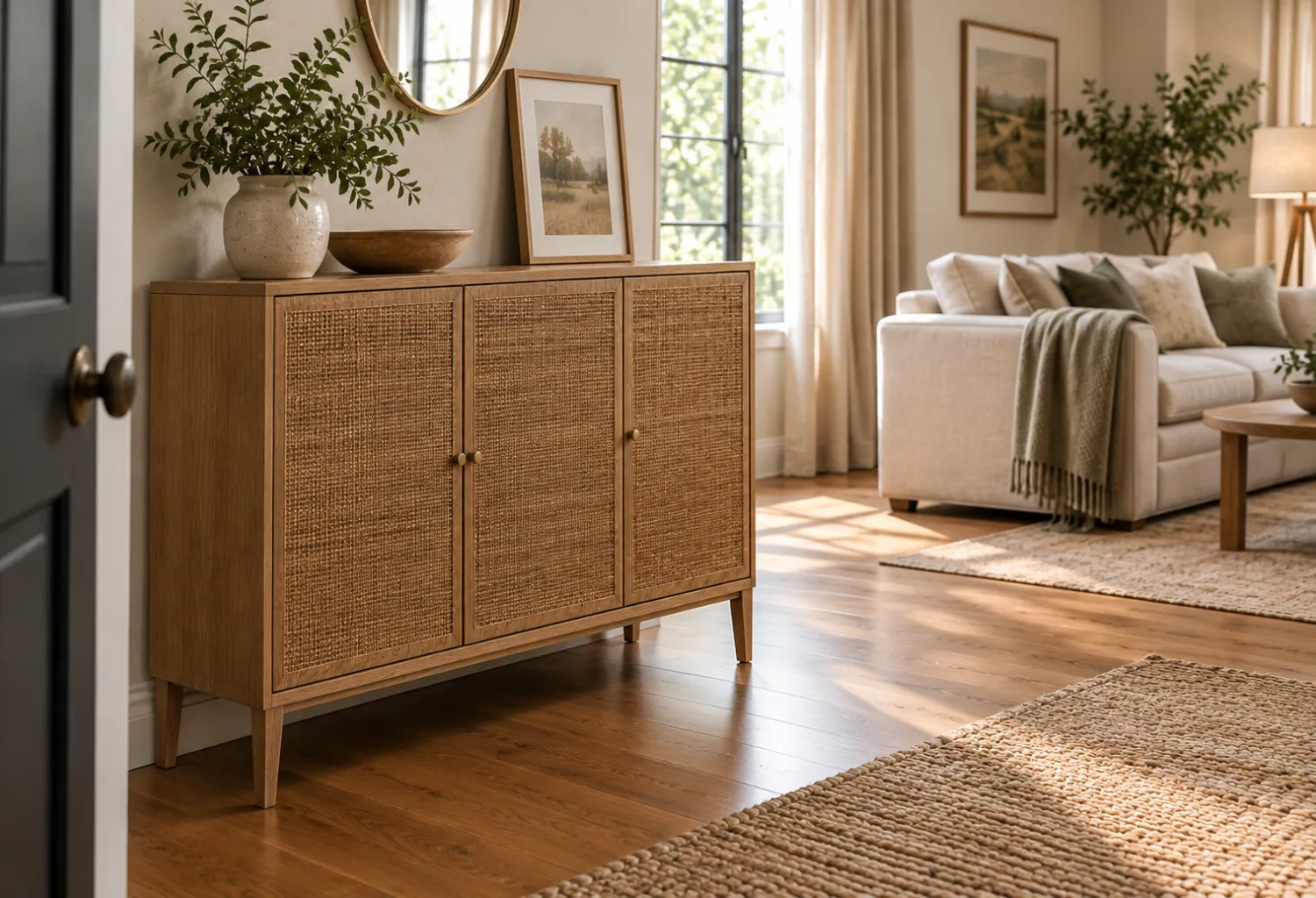 Rattan Storage Cabinet