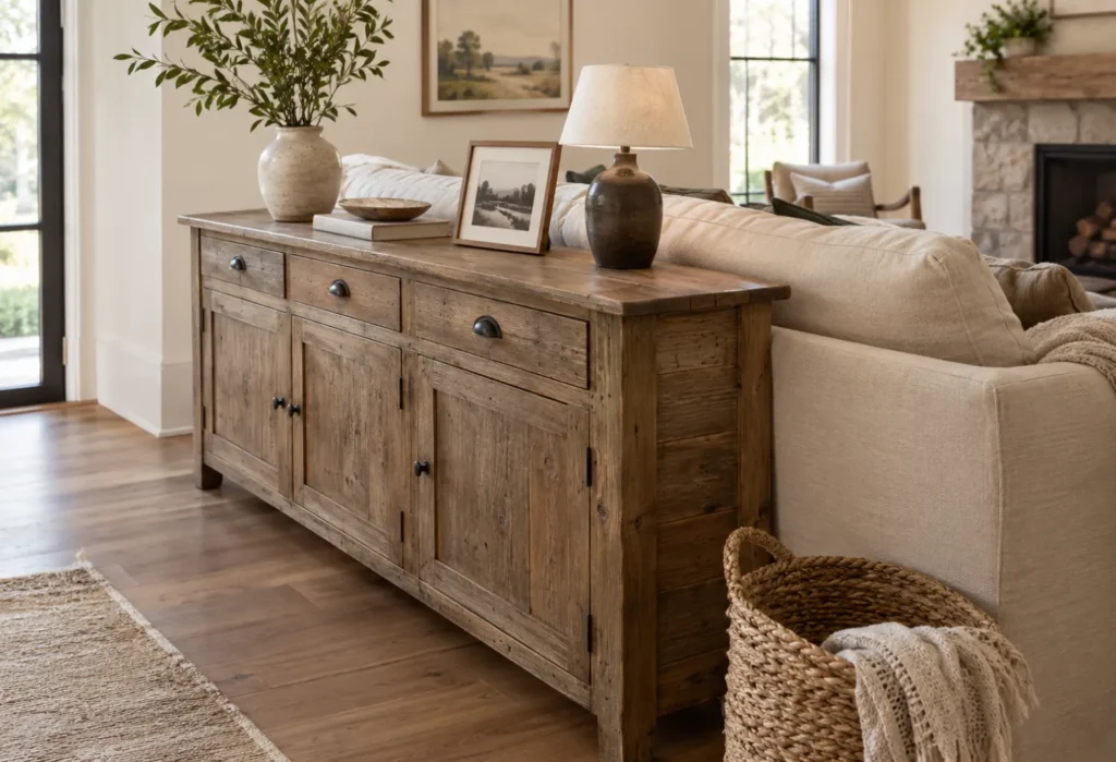Reclaimed Wood Storage Console