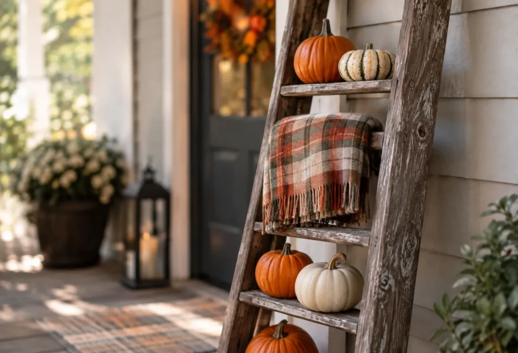 Repurposed Vintage Ladder for Display