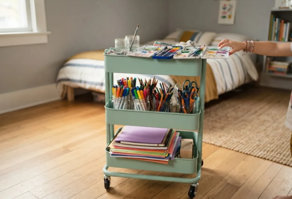Rolling Cart for Craft Supplies