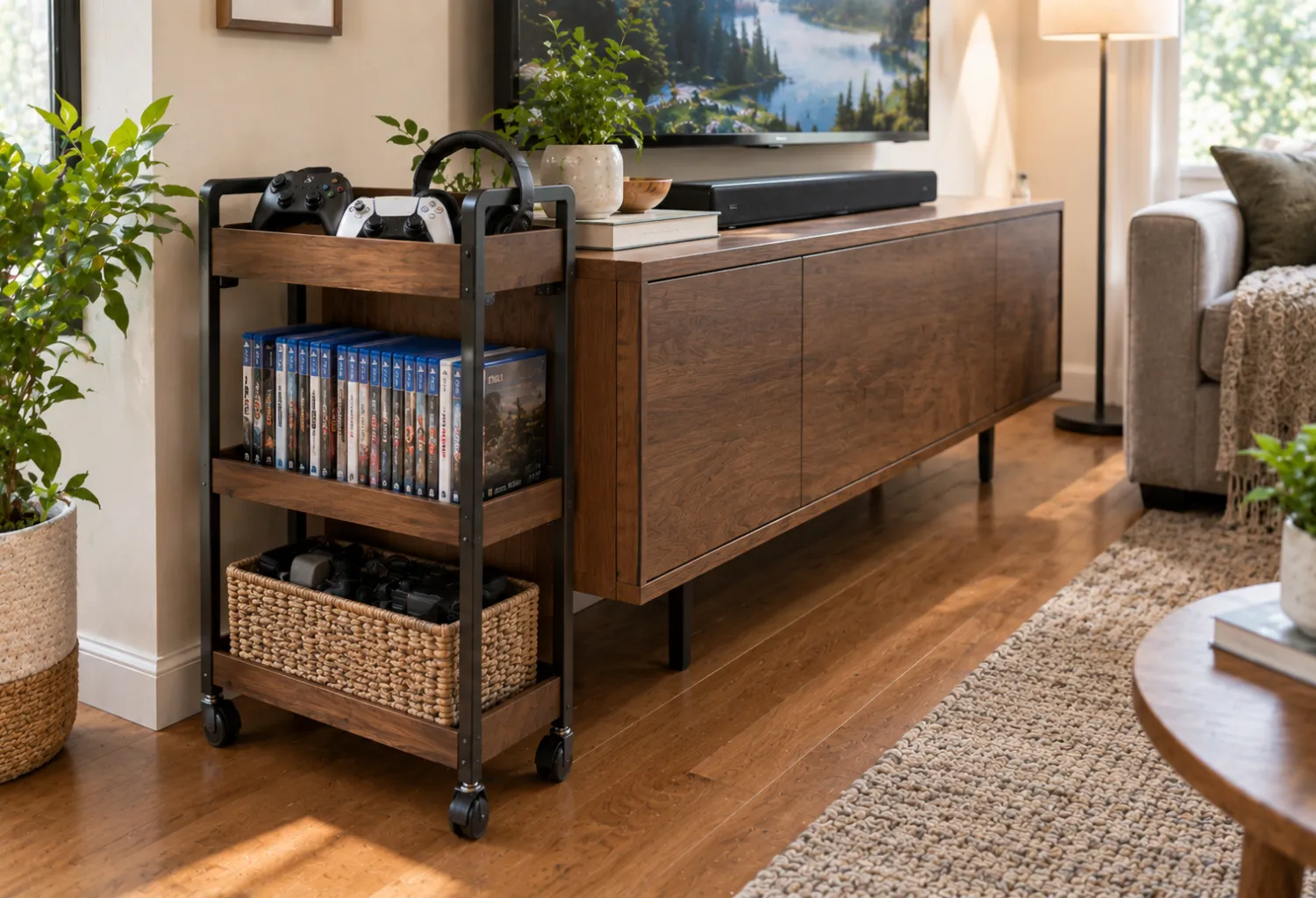 Rolling Gaming Storage Cart