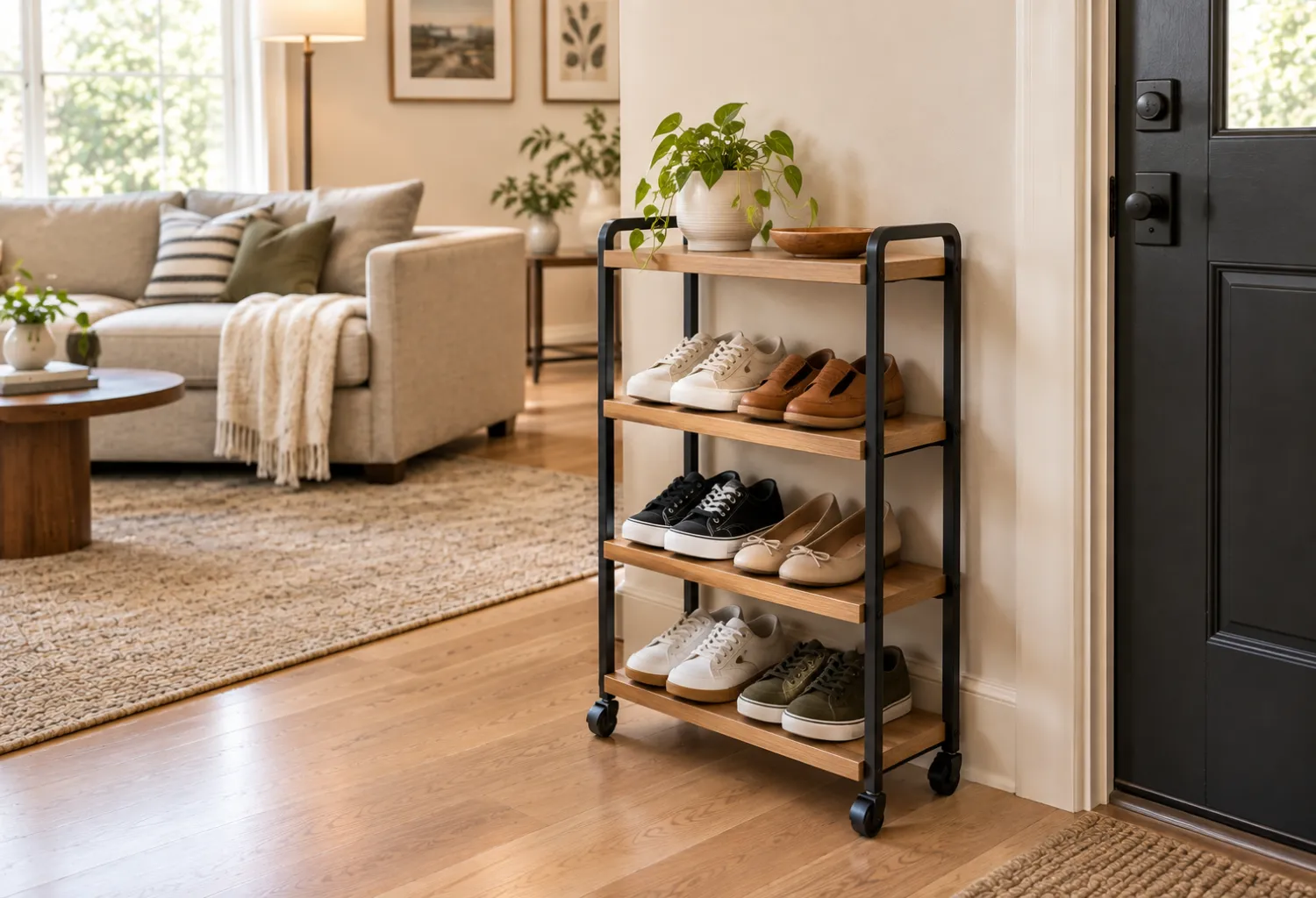 Rolling Shoe Cart