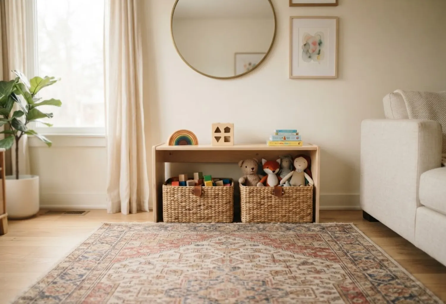 Rug-Anchored Play Zone