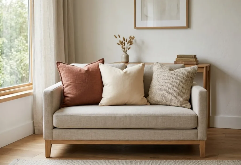 Rust And Cream Pillows