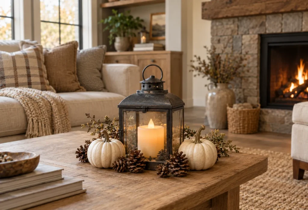 Rustic Lantern Centerpiece