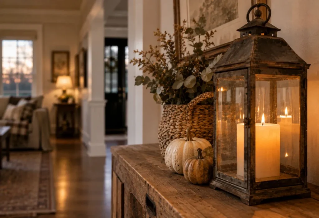  Rustic Lantern With Candlelight