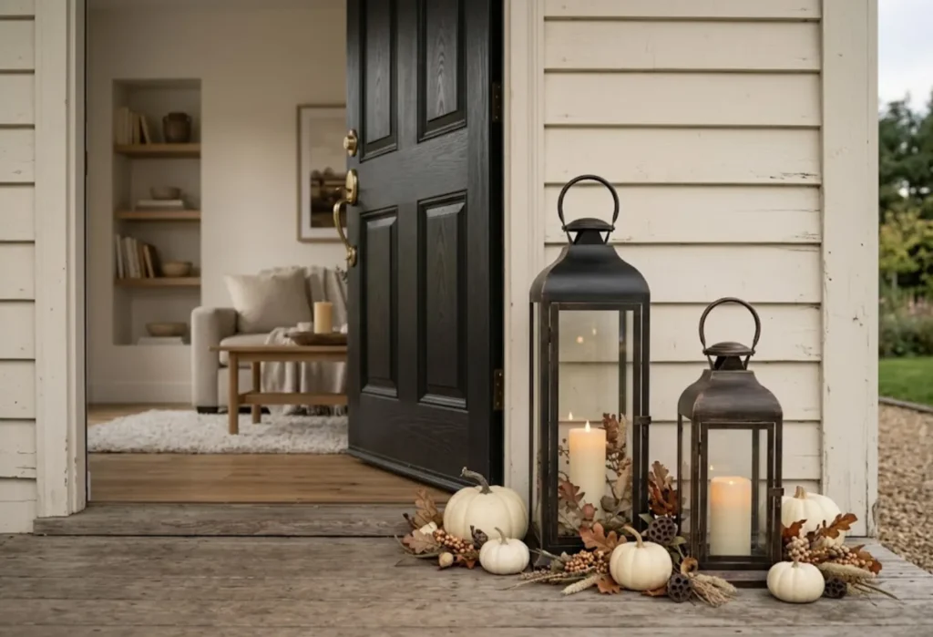 Rustic Lanterns by the Door