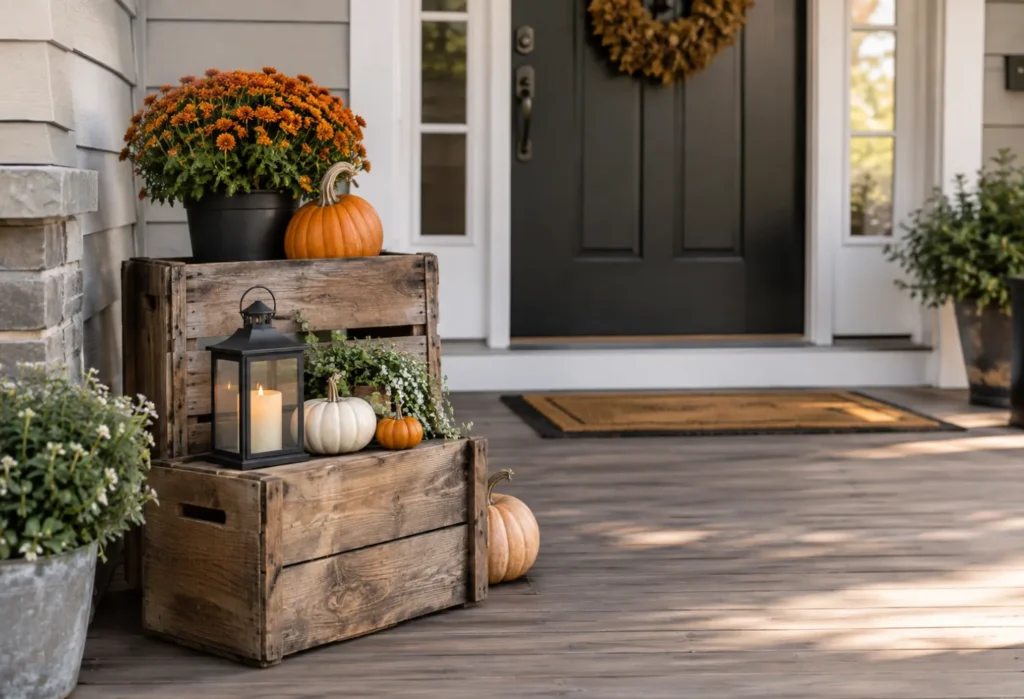 Rustic Wooden Crate Display