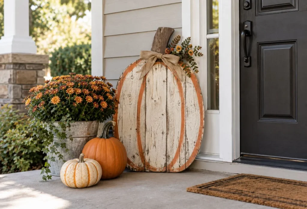 Rustic Wooden Pumpkin Sign