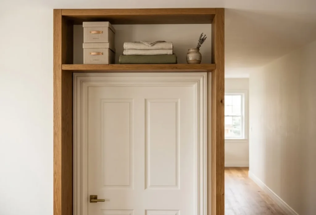 Shelving Built Around the Doorway