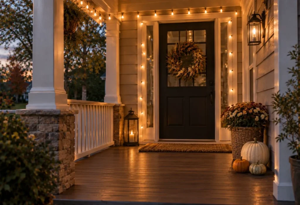 Simple Fall Porch Lighting