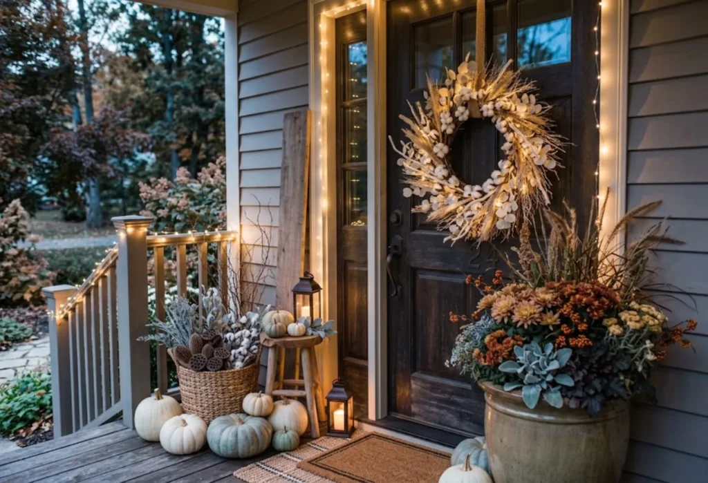 Simple Fall Porch Lighting