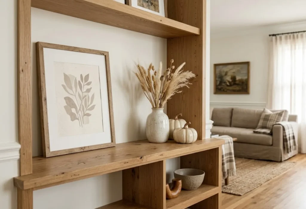 Simple Fall Shelf Display