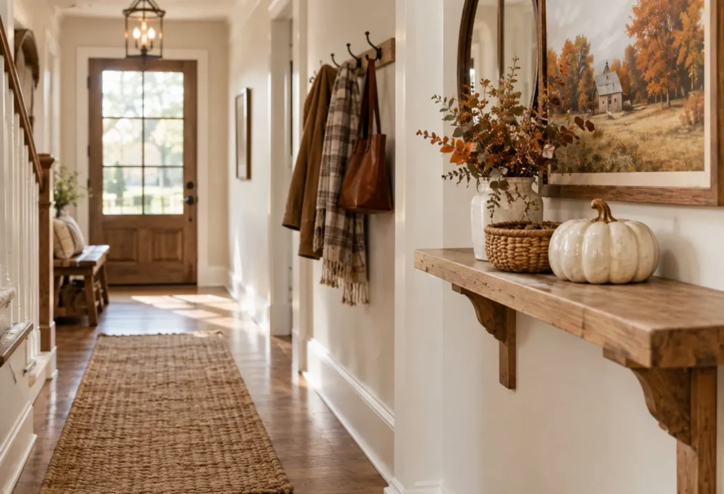 Simple Farmhouse Fall Foyer