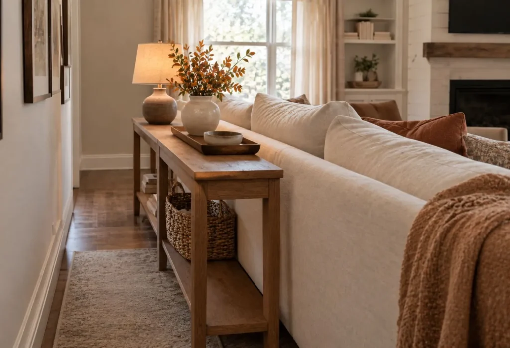 Slim Console Table Styling