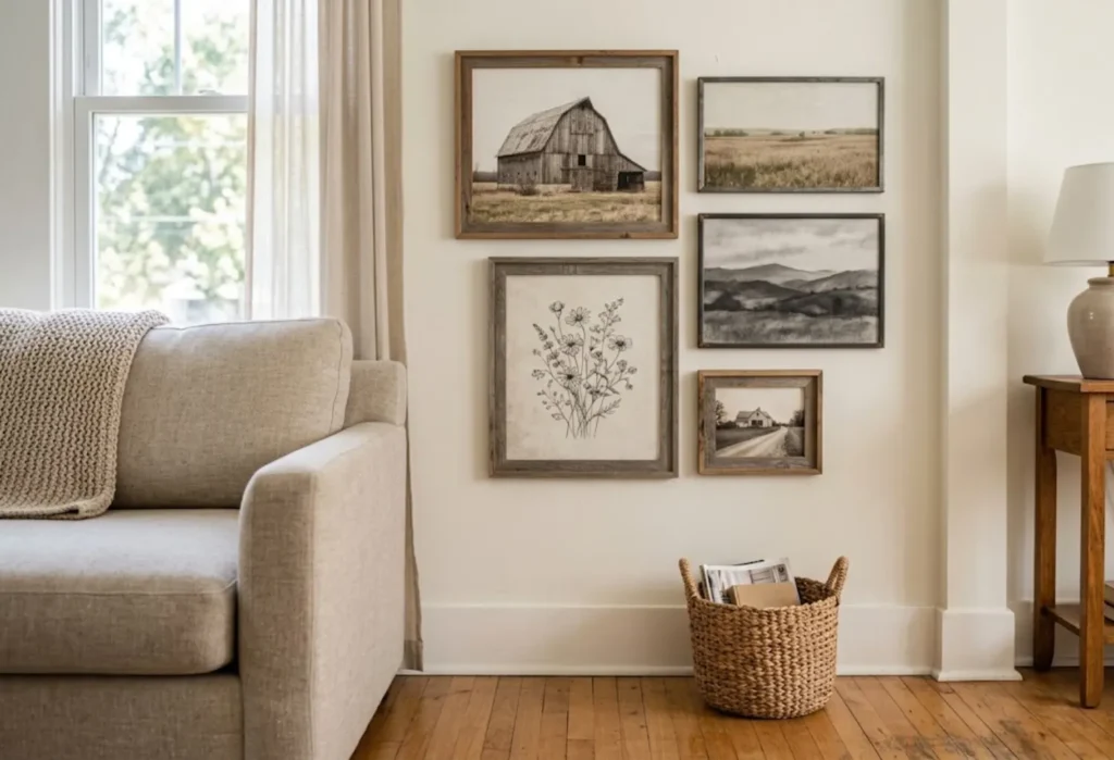 Small-Town Farmhouse Gallery Wall