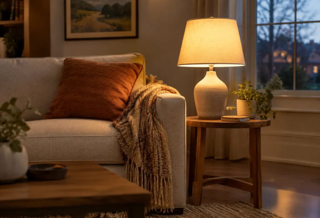 Soft Amber Table Lighting