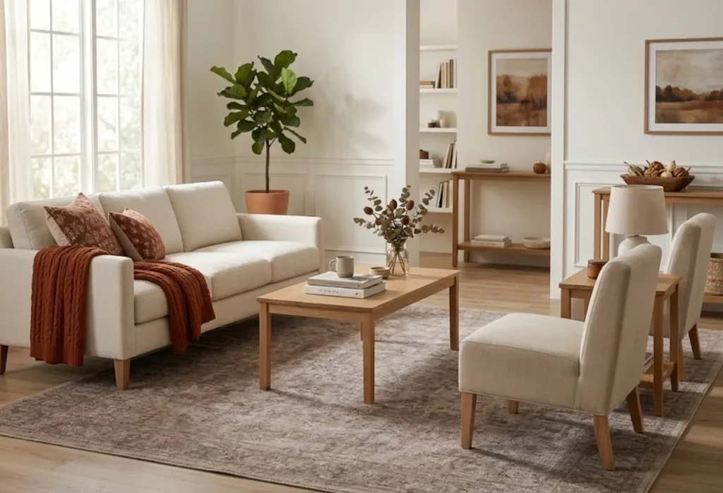 Soft Brown Accent Rug