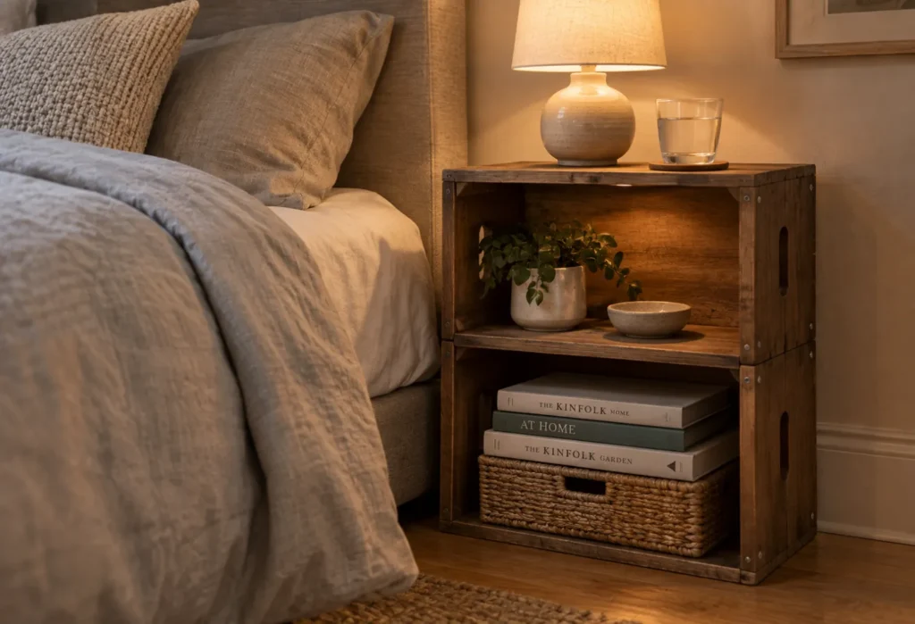 Stackable Crate Nightstand