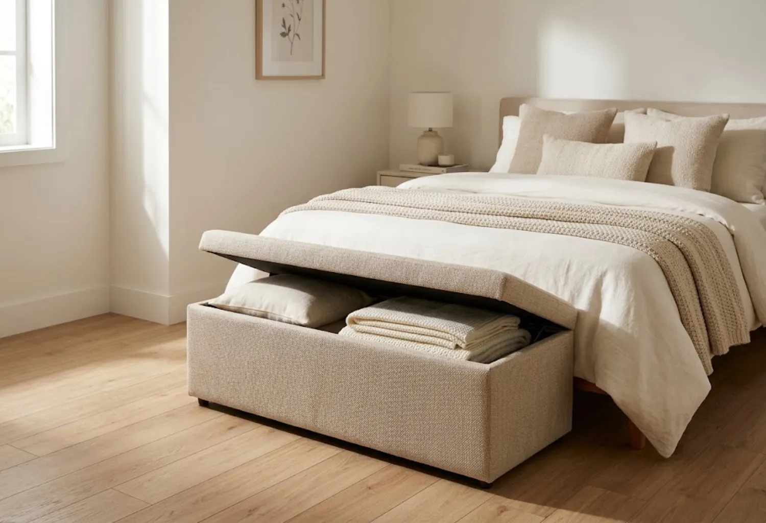 Storage Bench at the Foot of the Bed