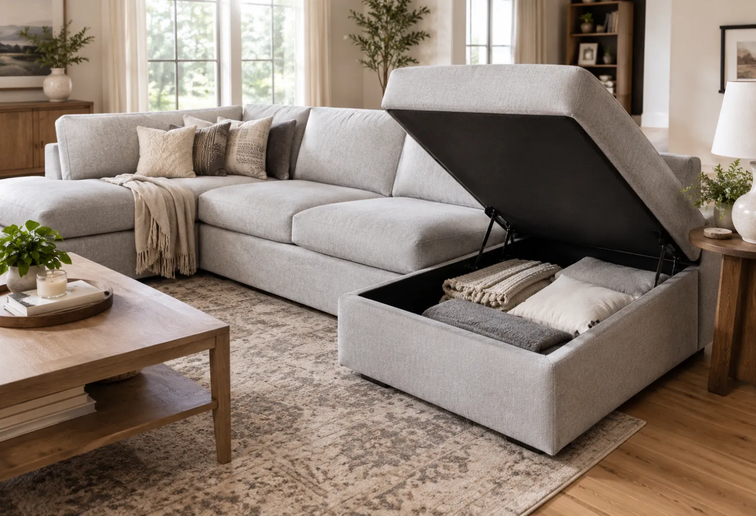 Storage Inside a Sectional