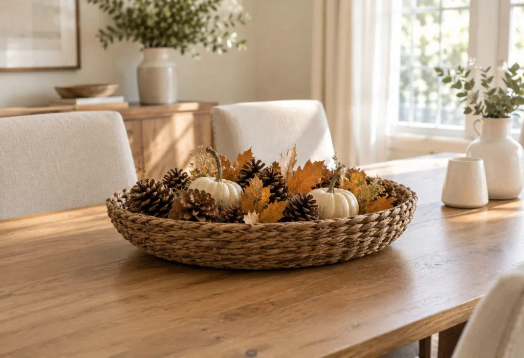 Style a Centerpiece With Pinecones