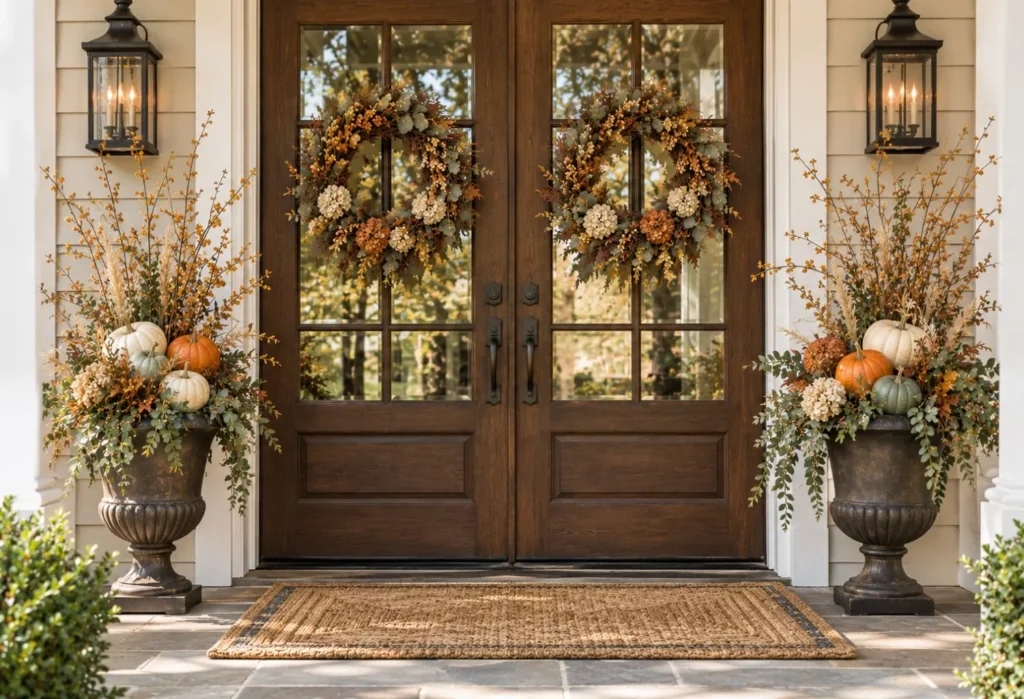Symmetrical Pumpkin Urns