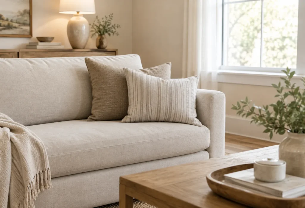 Taupe And Ivory Pillow Covers