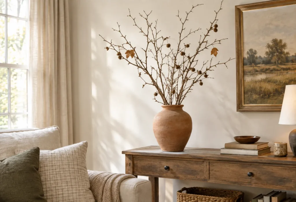 Terracotta Pot With Branches