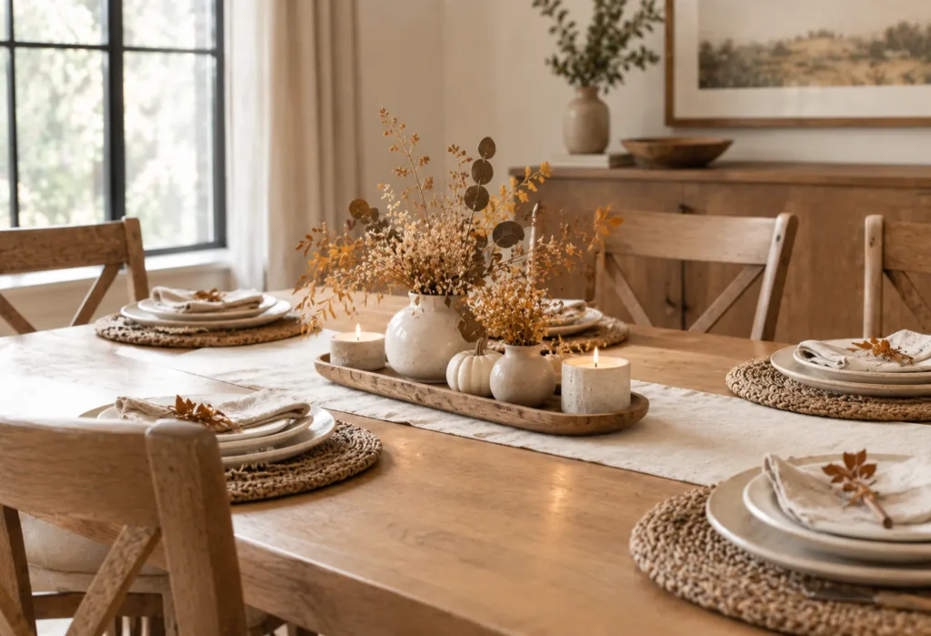 Textured Dining Table Setting