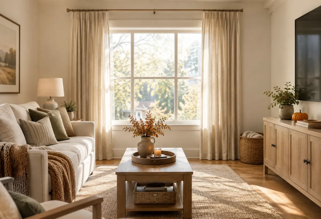 Textured Neutral Curtains