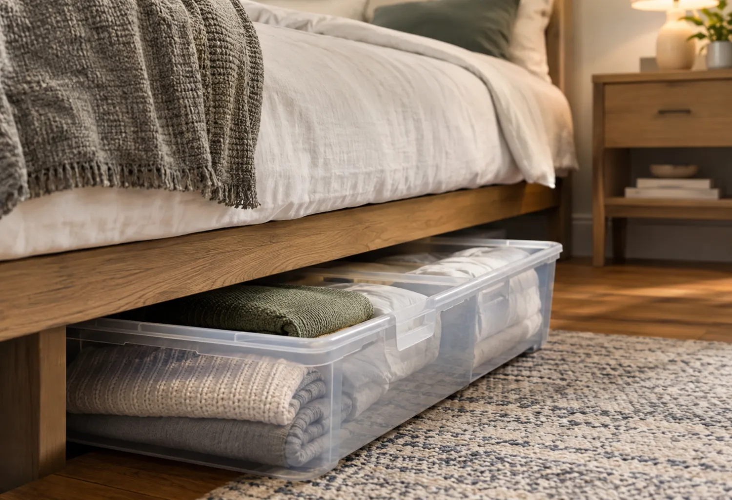 Under-Bed Storage for Off-Season Items