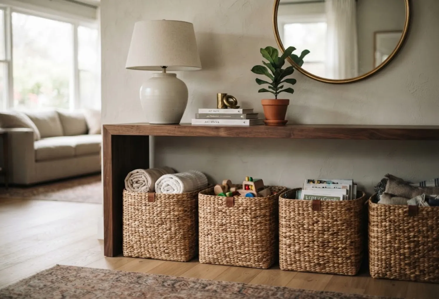 Under-Console Table Baskets